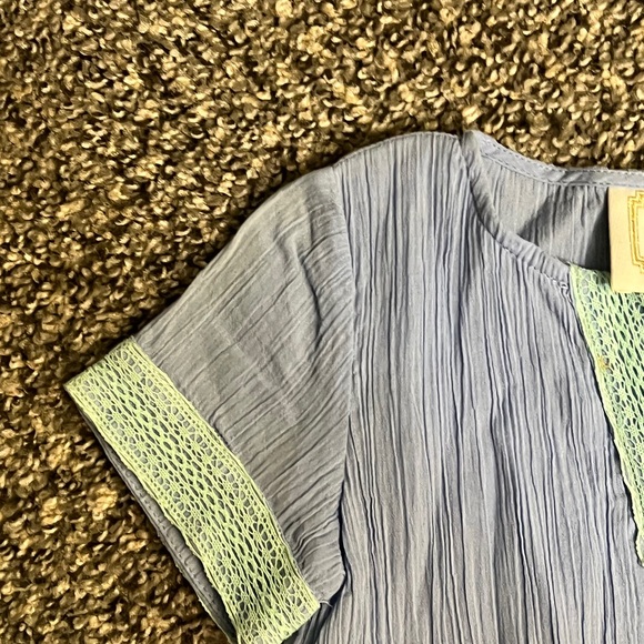 NWT Sail to Sable Kids Blue and Green Top - Picture 5 of 6